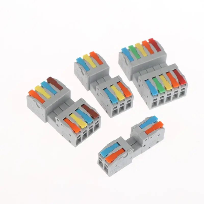 2/4-pack Universal Mini Quick Electrical Wire Butt Connectors, Push-in Conductor Terminal Block