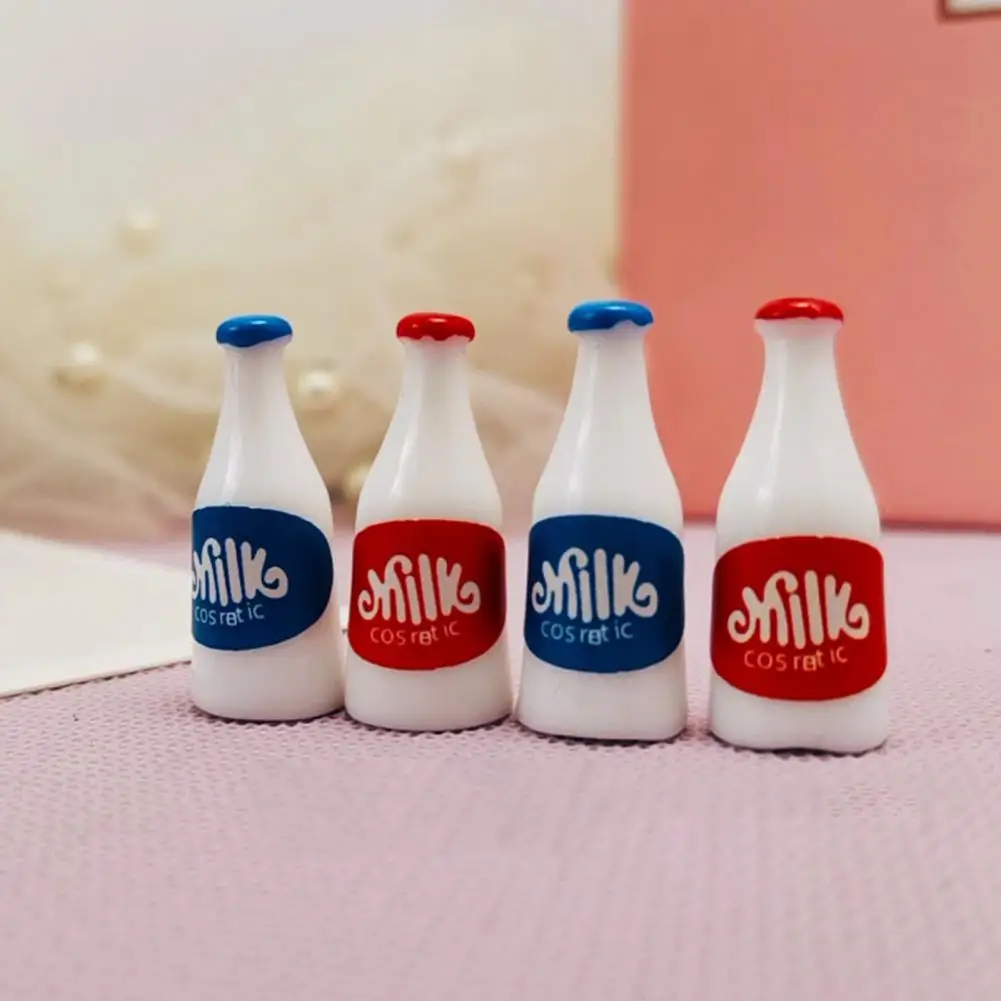 Decorative Bright Color Miniature Milk Bottles Model Mini Ornament Play House Toy for Home