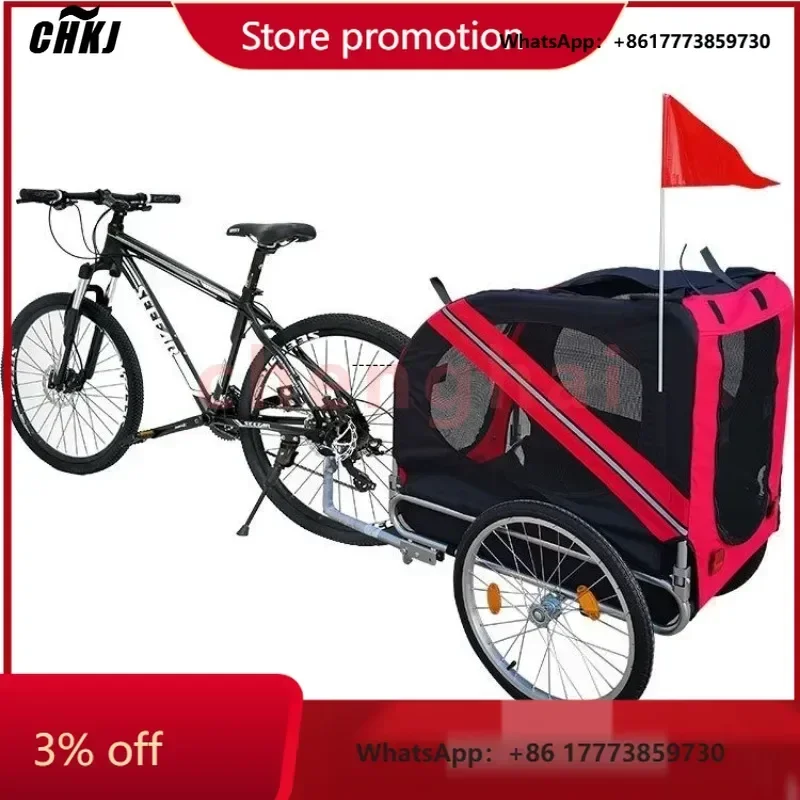 CHKJ  for Folding Bicycle Trailer Pet Carriers Stroller Disability Senility Pet Cats Portable Outdoors Travel Wheel Cars Cat S