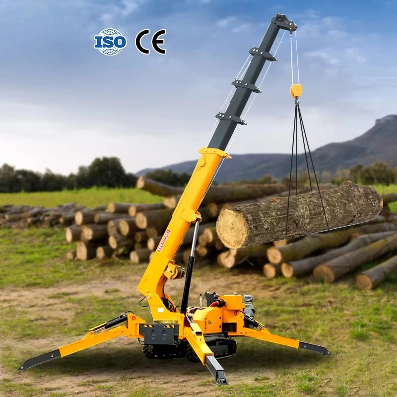 Heavy Duty Spider Crane 6 Ton Crawler Mounted Lifting Equipment Intelligent Control System for Construction Site
