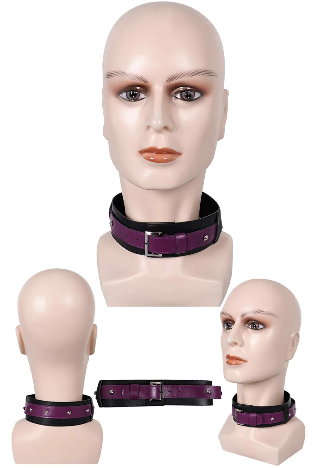 Joker Cospaly Necklace Collar Anime Isekai Cartoon Super Villain Costume Accessories Men Choker Halloween Canival Suit Props