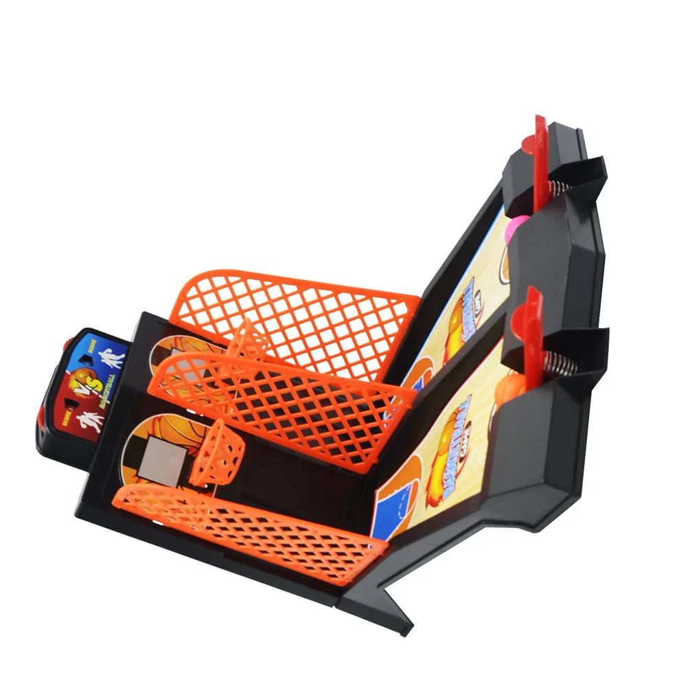 Mini-vingerbasketbalspel speelgoed, desktopsport spelen, hand-oog coördinatie, tafelbasketbal, plastic basketbalspel,