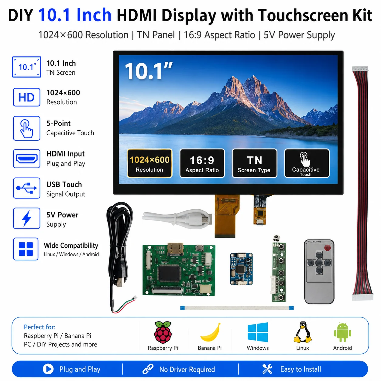 101-inch-1024-600-lcd-display-screen-hdmi-compatible-driver-control-board-converter-touchscreen-for-raspberry-pi-pc-diy-monitor