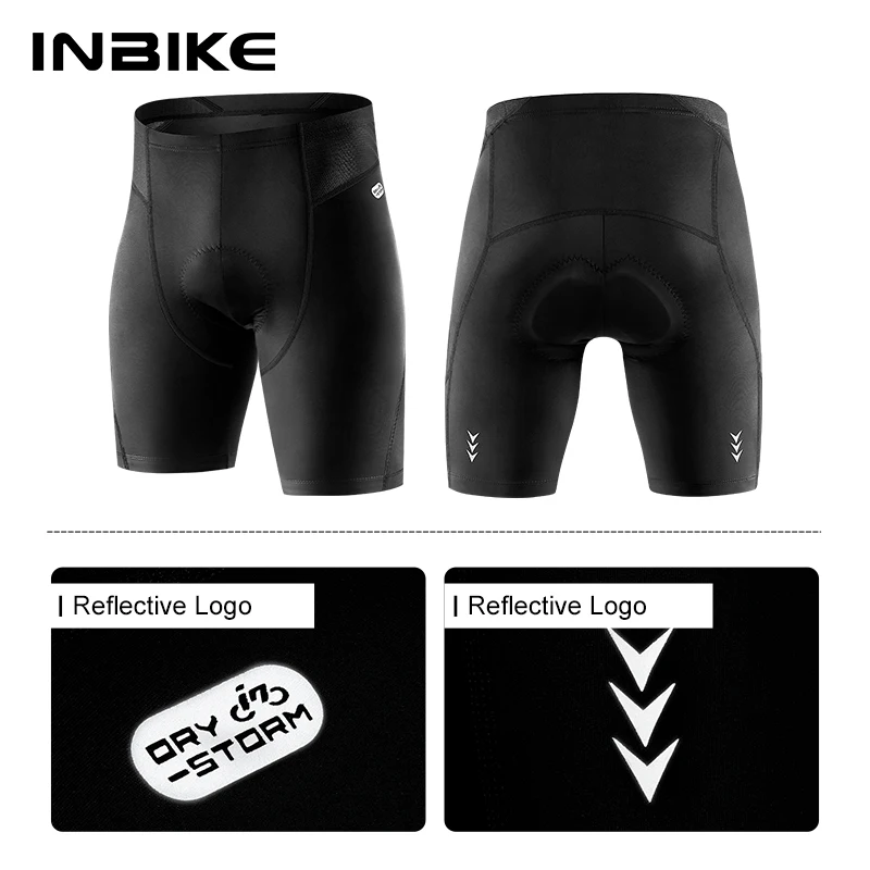 INBIKE Cycling Shorts Man Men\'s Sportwear Bicycle Tights 3D Paded Riding MTB Road Cycling Tights Pants Biker Gym Running Clothes