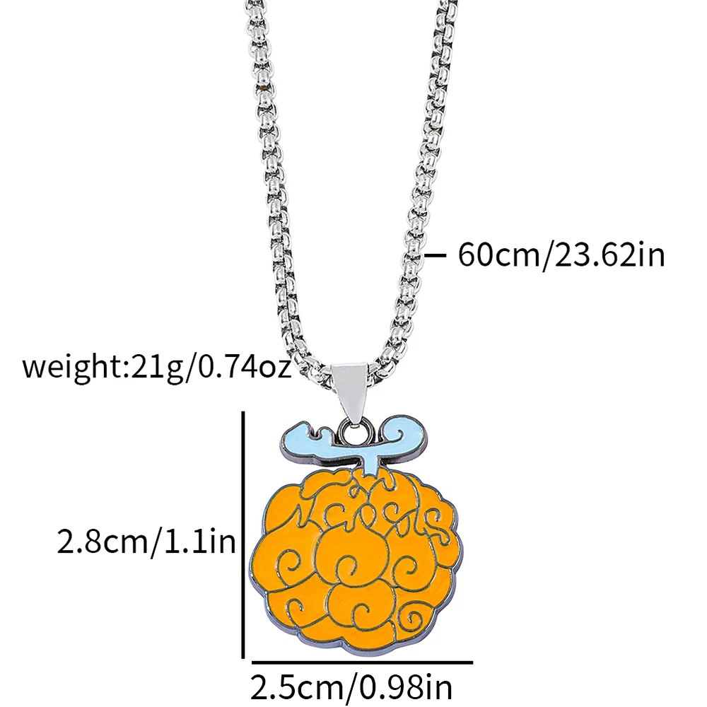 Anime Devil Fruit Pendant Necklace - Creative Cool Cosplay Accessory Unique Gift for Friends Cartoon Neck Chain Jewelry view 5