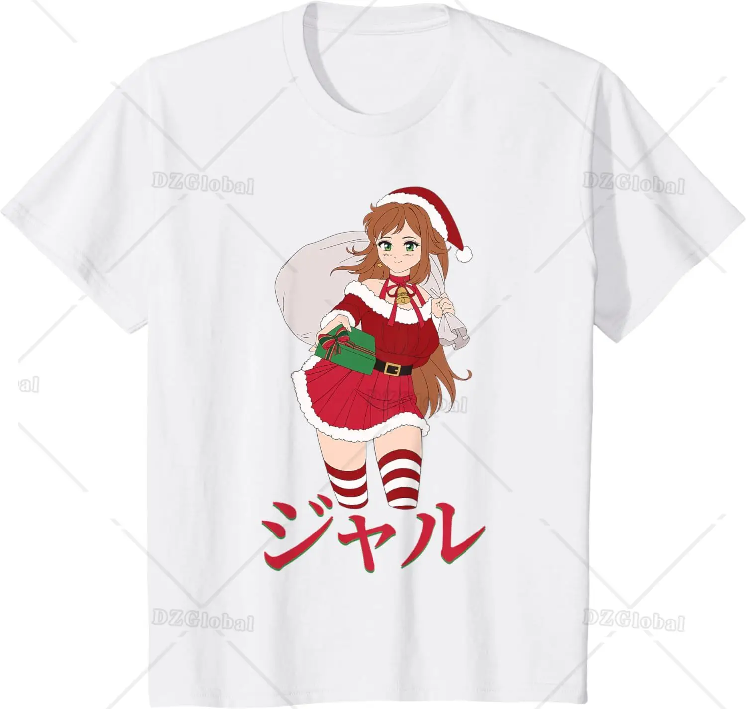 Anime Christmas - Gyaru - Japanese Otaku Aesthetics - Manga T-Shirt Gyaru Clothes  Women Clothing  Ropa De Mujer