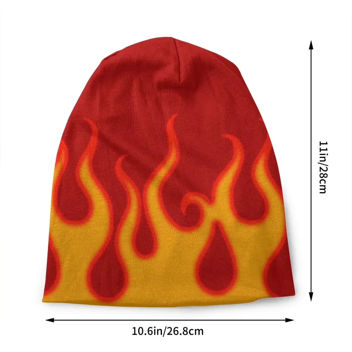 Red Hot Fire Racing Flames Beanie Cap Unisex Winter Warm Bonnet Homme Knitted Hat Outdoor Skullies Beanies Hats For Men Women