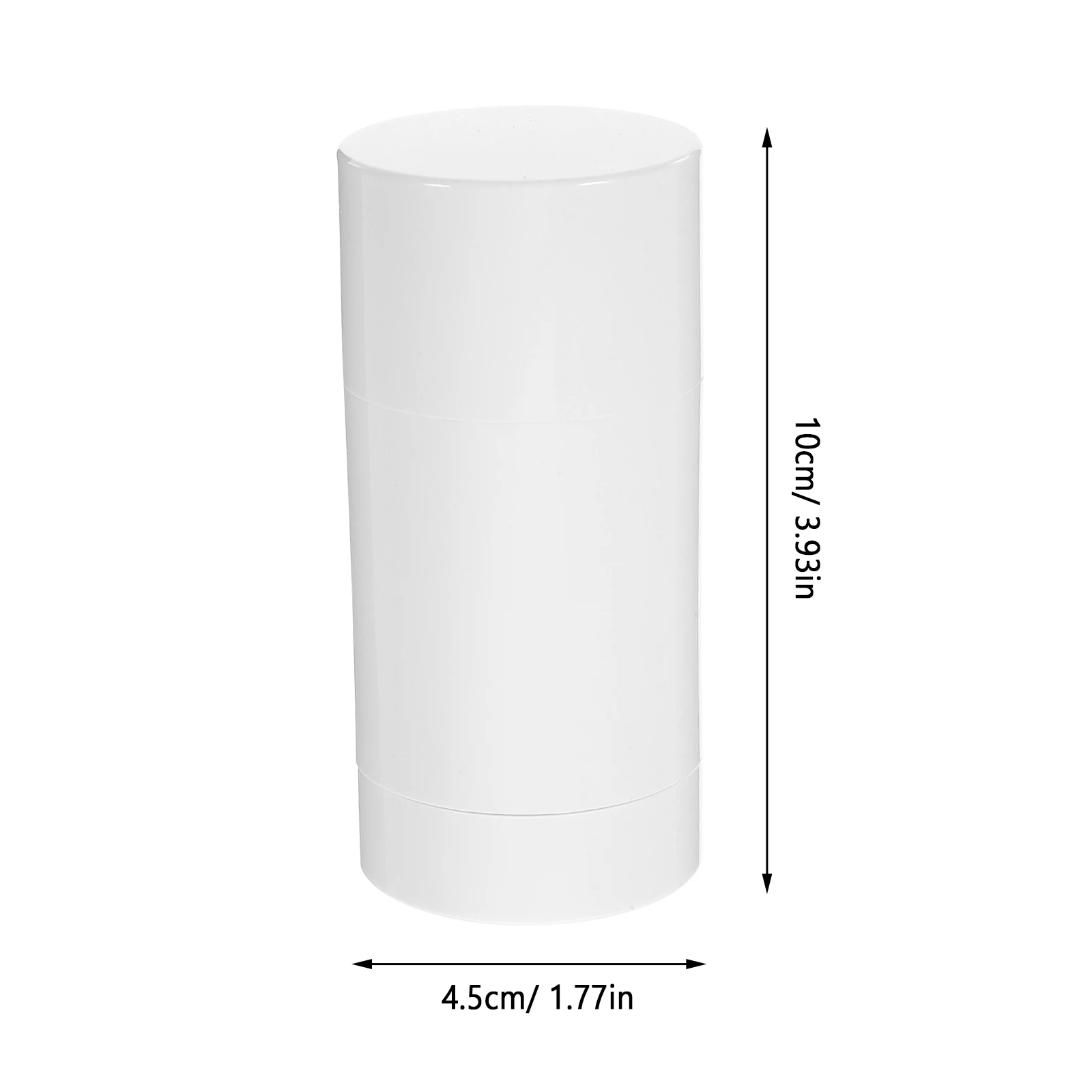 

5pcs White Matte Straight Round Deodorant Balm Bottles 75g Portable DIY Empty Containers Reusable Plastic Balm Tubes for Storing