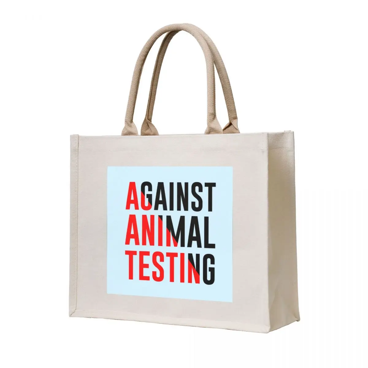 

Against animal testing, stop animal cruelty, animal lovers Tote Bag women bag Reusable bags Fabric bag
