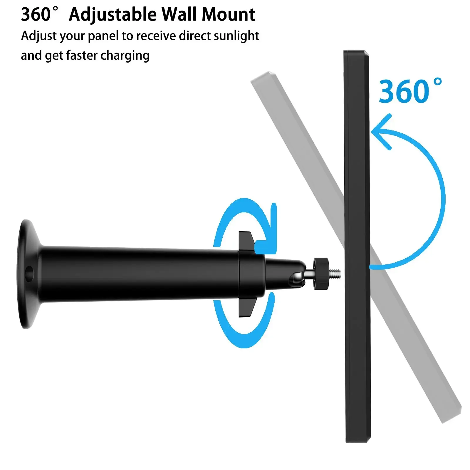 Imagem -05 - Painel Solar de 6w para Câmera de Montagem na Parede 6w Bateria de Holofote Câmera hd Cabo de Energia 13 Pés