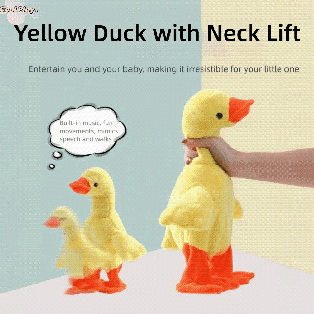 ของเล่นเป็ดพูดได้ 138 เสียงเพลง เป็ดตุ๊กตาไฟฟ้าอเนกประสงค์ เดินได้ ของเล่นเป็ดนุ่มนิ่ม ของเล่นเป็ดร้องเพลง ของเล่นเด็ก