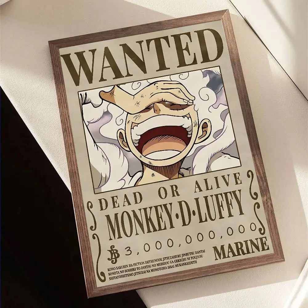 Pósteres de Arte de Anime Japonés Retro, Lienzo Decorativo con Diseños de One Piece, Luffy, Roronoa Zoro, Chopper, Impresiones Murales para Decoración Estética del Hogar
