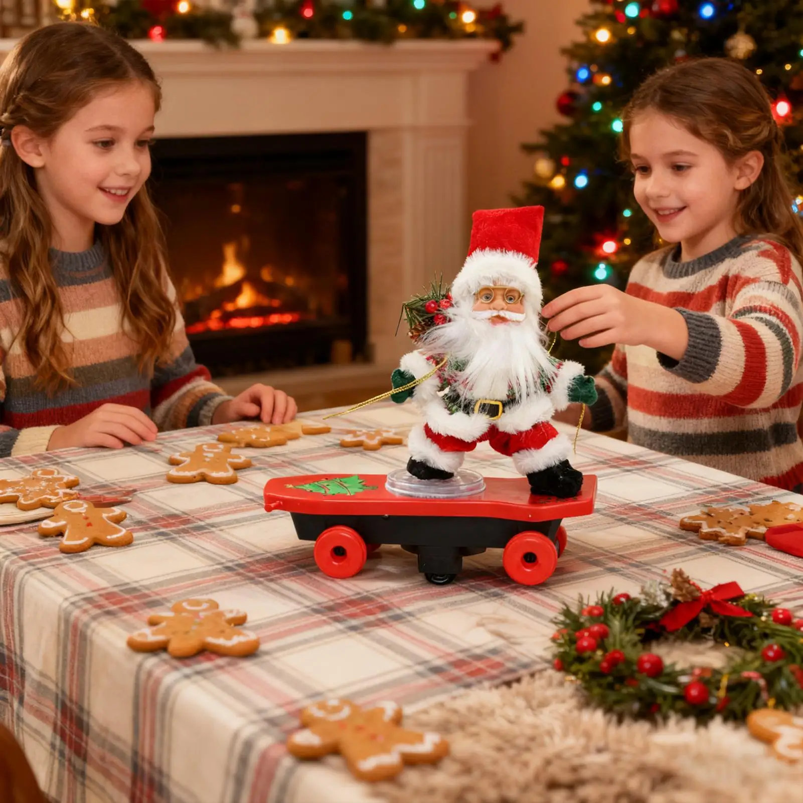 

Санта-Клаус Рождественский декор Музыкальный самокат Праздничное украшение Рождественское праздничное украшение для детей Домашний офис Спальня Книжная полка