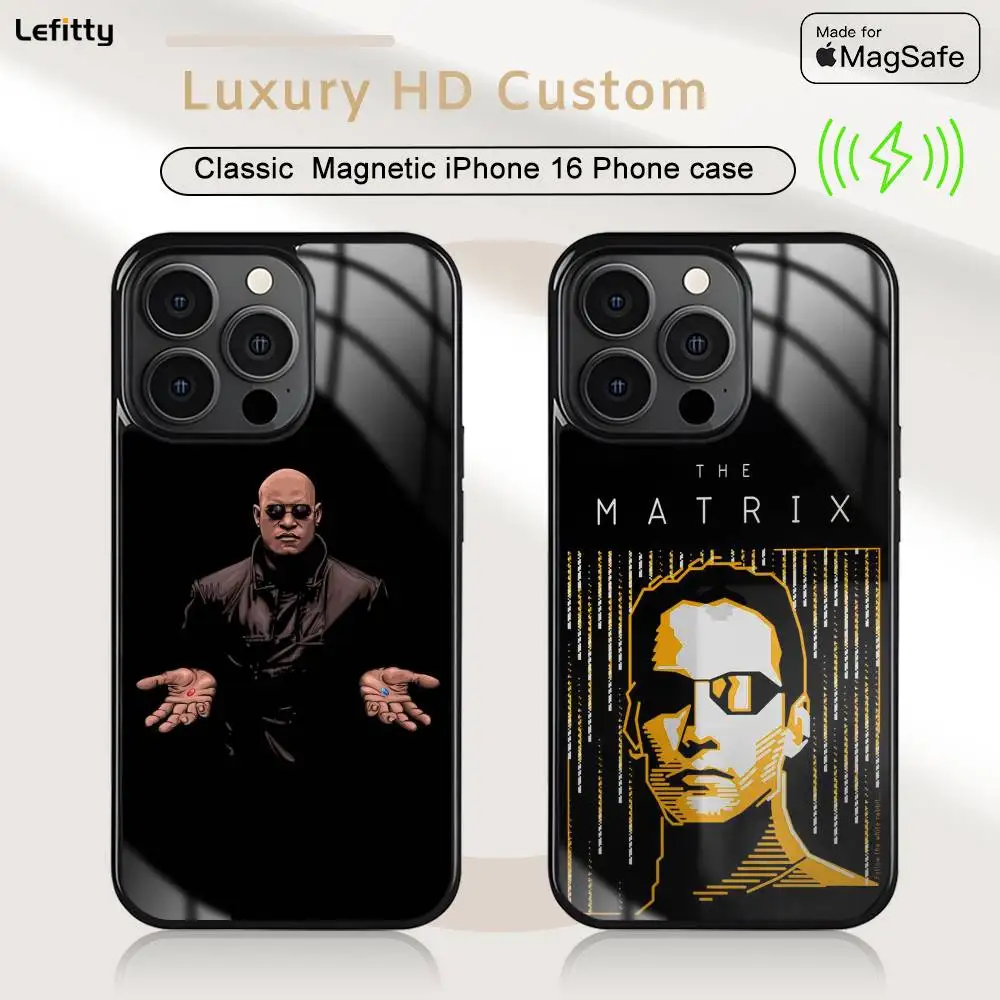 

Classic Movies The M-Matrix Phone Case For iPhone 16 15 14 13 12 11 Pro Max Plus Mini Magsafe Charging Cover Magnetic Hard Shell
