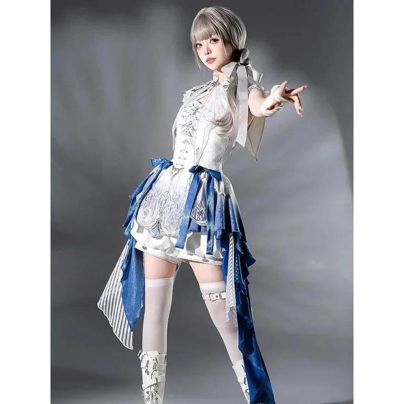 

Оригинальное готическое женское платье нестандартной формы на подтяжках в придворном стиле, короткий комплект из трех предметов, одежда для косплея, Vestidos ty'4