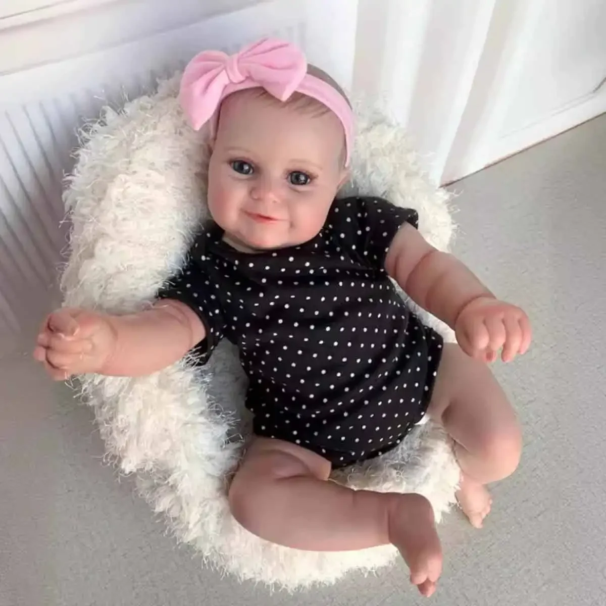 

JOYORA Reborn Girl Doll Lifelike All Silicone Vinyl Newborn Doll Children'S Playmate Birthday Gift Accompanying Toy Doll