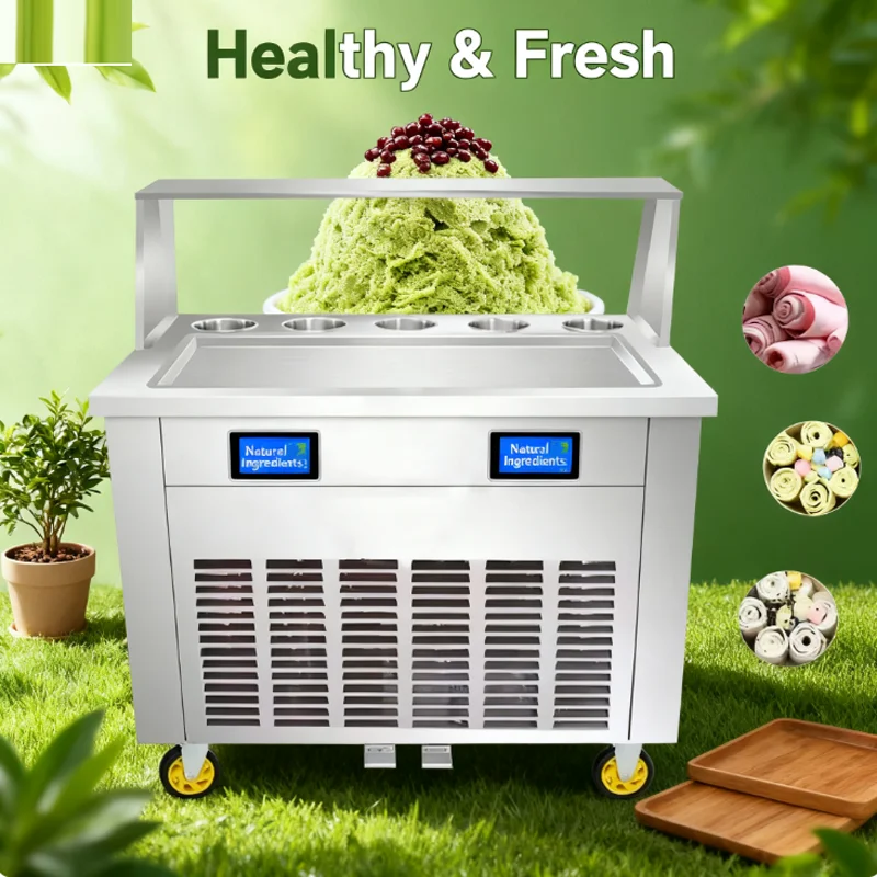 Commercial High-Quality Stainless Steel Stir Fried Yogurt Machine Commercial Deep Fried Ice Cream Roll Machine