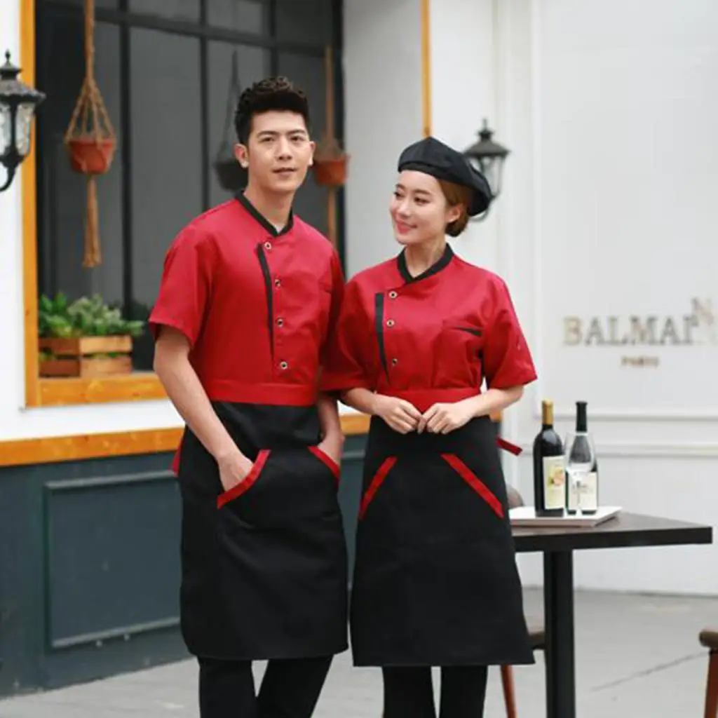 

Polyester Single-breasted Short Sleeves Hotel Bakery Uniform