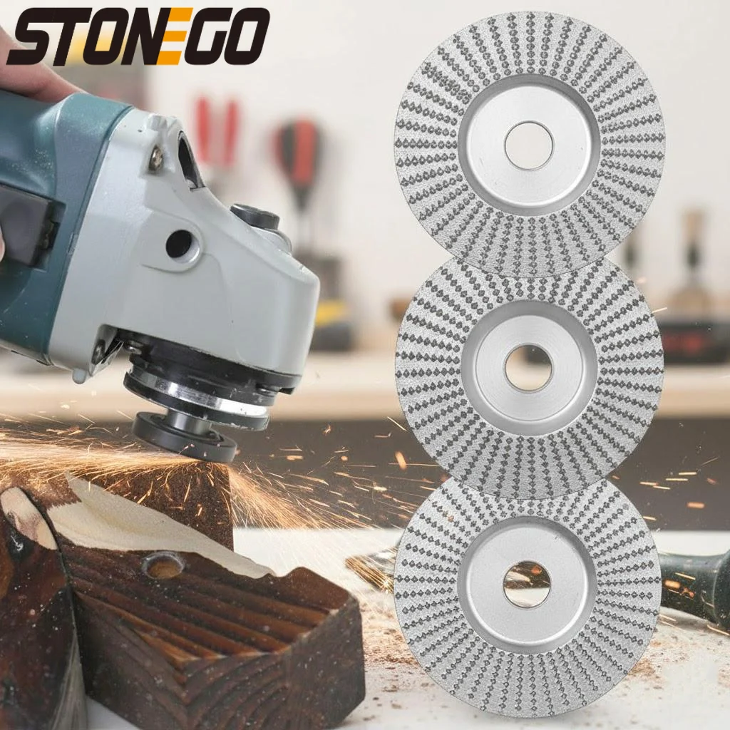 

Stonego Wood Grinding Wheel Disc Angle Grinder Carving Sanding Curved Flat Beveled Grinding Tools