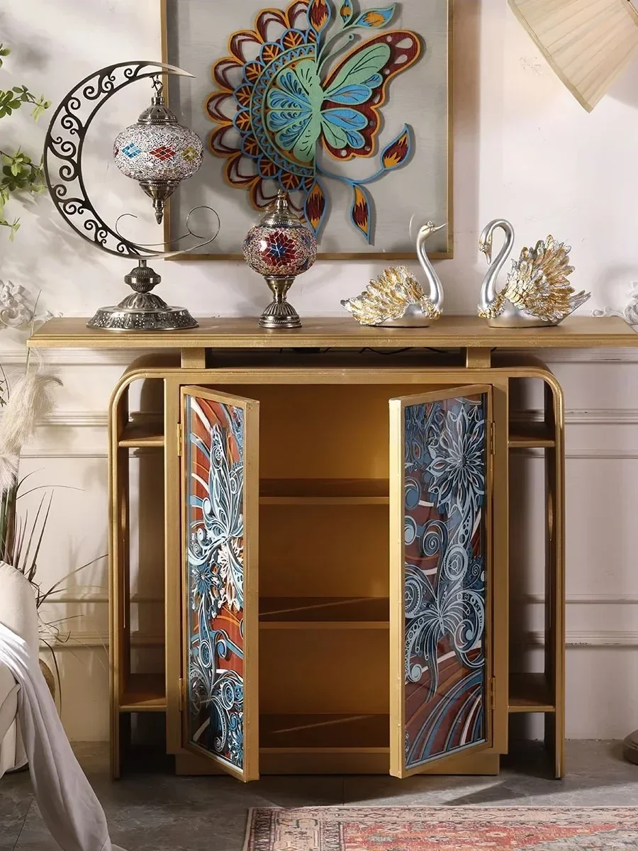 entrance living room sofa locker villa dining side glass door decorative cabinet