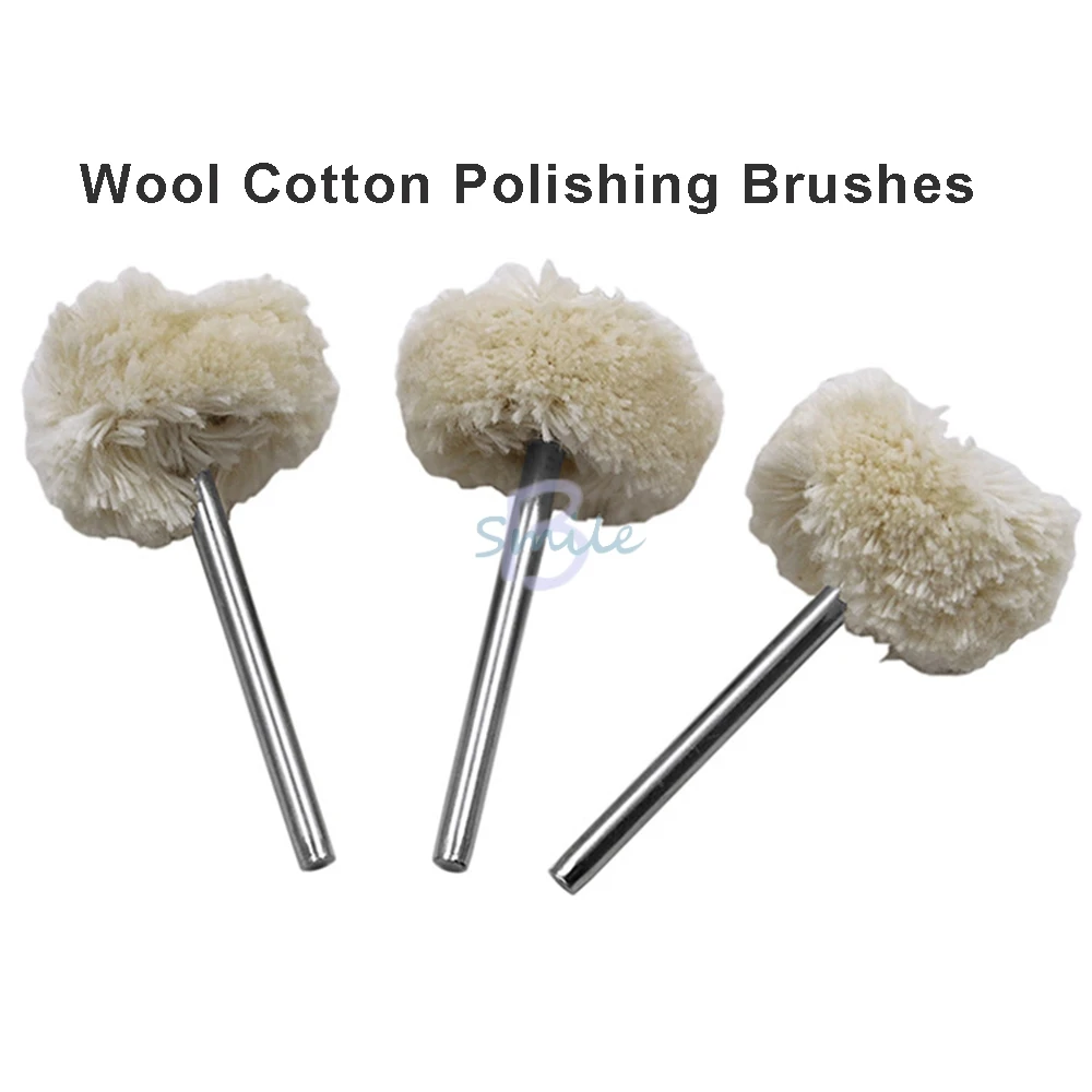 new 2.35mm Dental Polishing Wheel Wool Cotton Polishing Brushes for Drill Rotary Polishing Jewelry Grinding Buffing Wheel tool