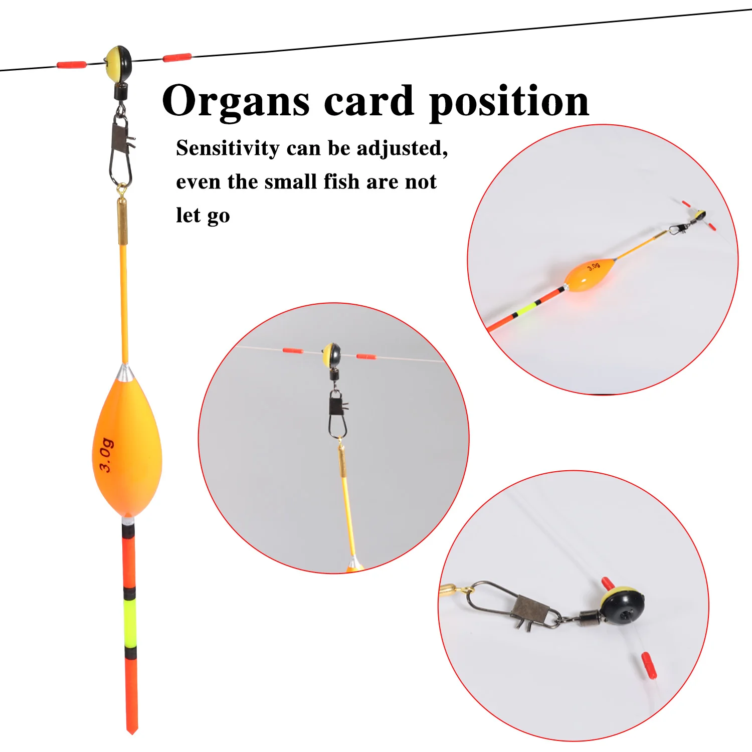 Sougayilang 10 قطع ستوكات المهنية العمودي الصيد تعويم مجموعة متعددة الوظائف إغراء الملحقات لتجربة قسط