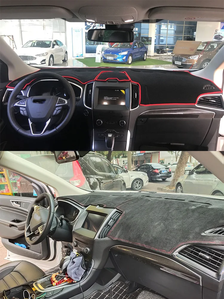 For 2015-2022 Ford Edge Sport Galaxy S-MAX Dashmat Dash Mat Dashboard Cover Instrument Panel Pad Anti-Dirt Proof Dash Mat