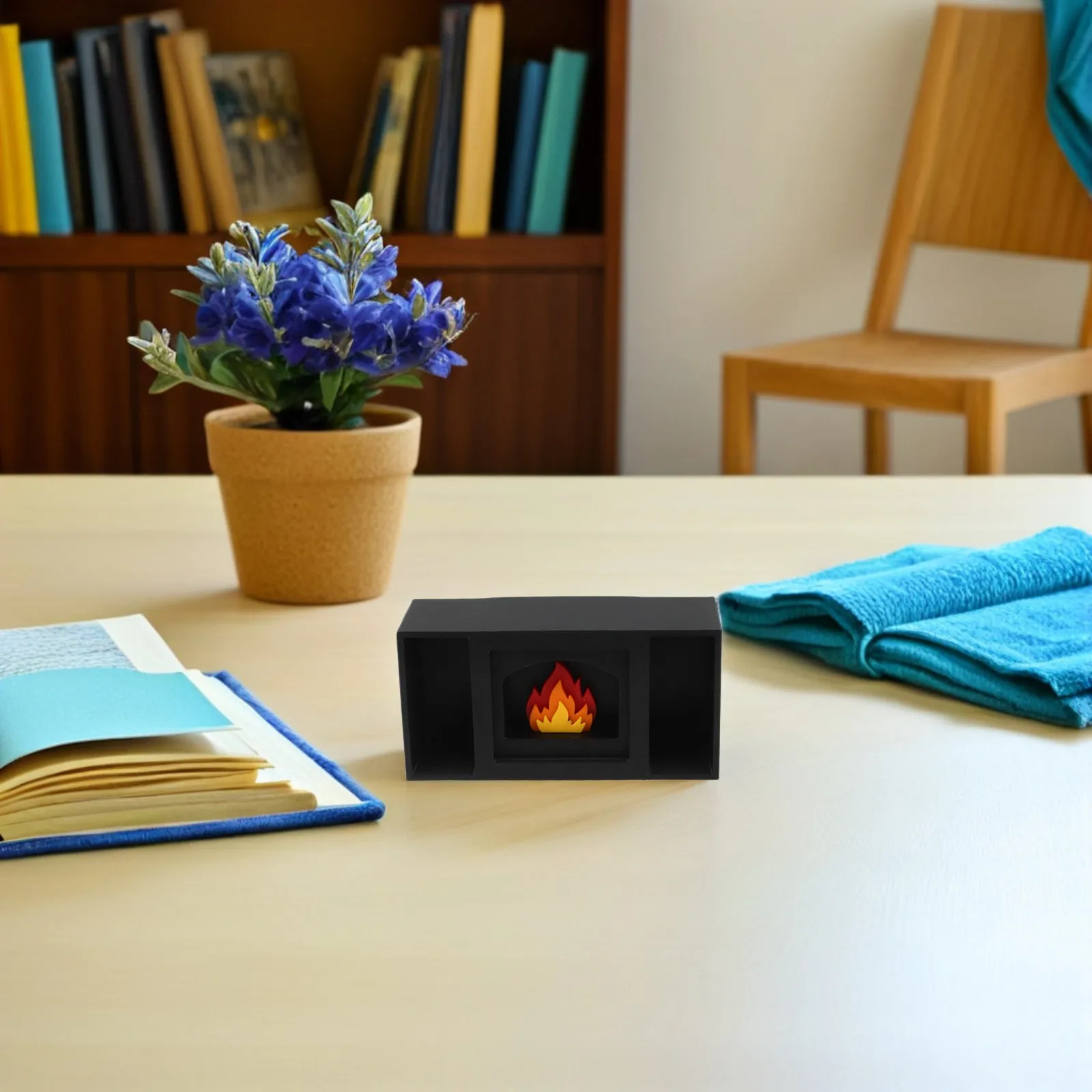 

Миниатюрный имитационный камин: винтажные аксессуары для кукольного домика в викторианском стиле, декор для рождественской печати, настольный камин