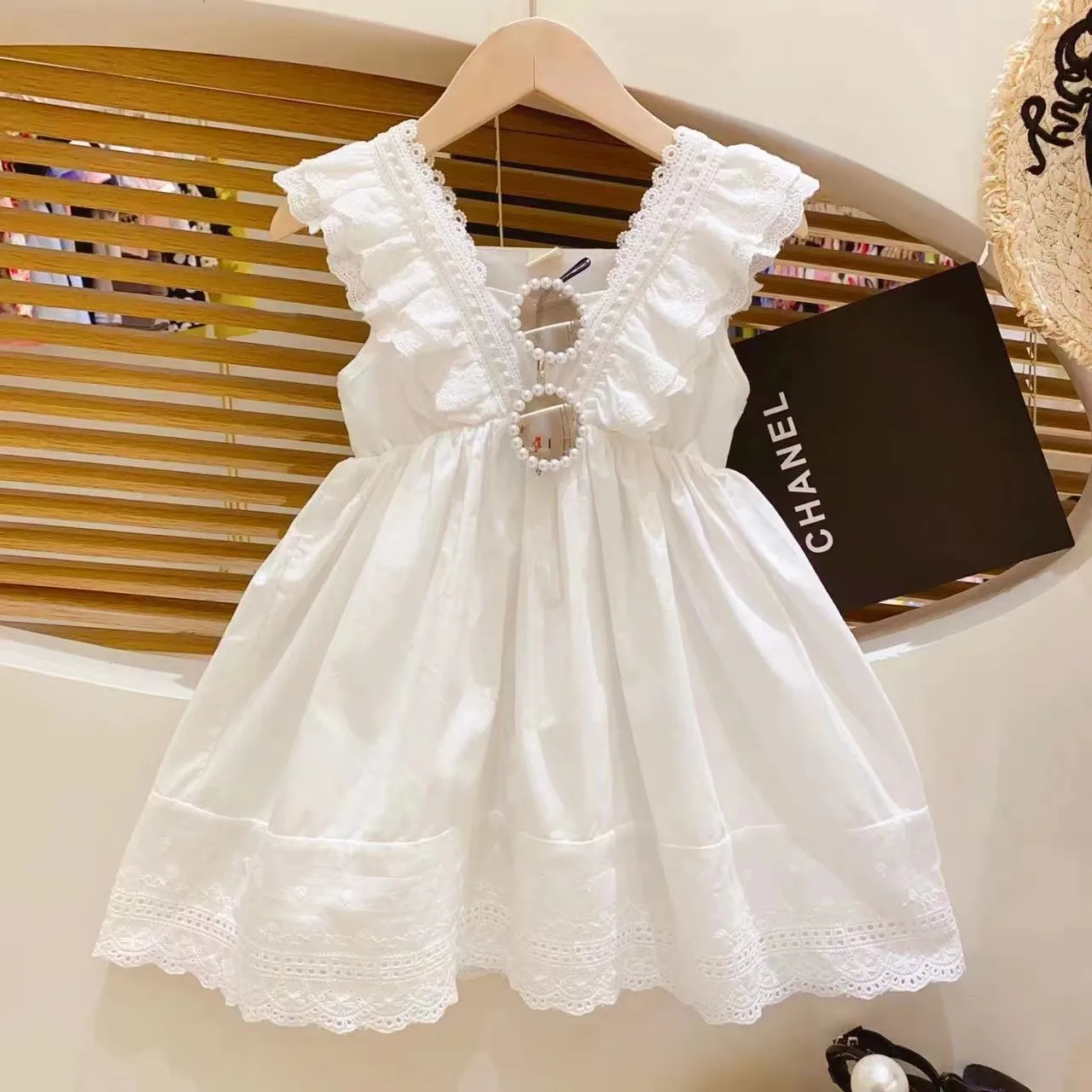 

Lace Dress Cute and Sweet Temperament Summer 2025 Korean Solid Color Simple and All-match Sleeveless Princess Dress