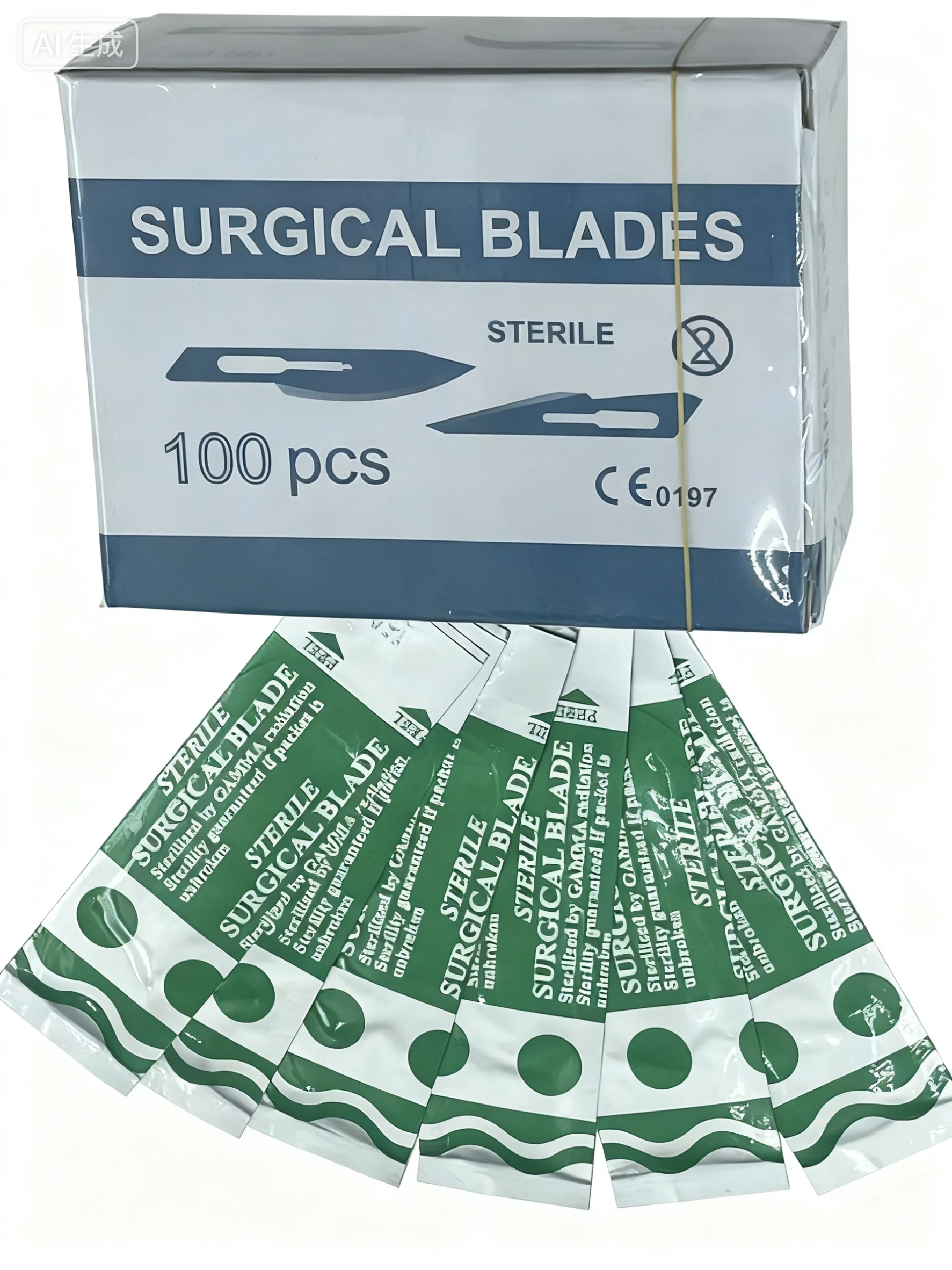 مجموعة 100 قطعة من # 12 # 15ج # 15 شفرات جراحية معقمة من الفولاذ الكربوني، مناسبة لأدوات الصيانة #1