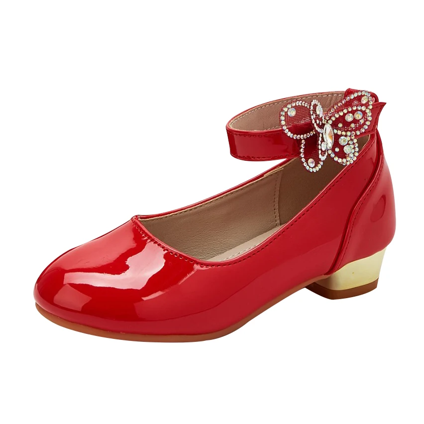 

Новые весенние туфли для девочек 2026 года: принцесса Мэри Джейн, с бантом из страз, на высоком каблуке, с мягкой нескользящей кожаной подошвой, для вечеринок