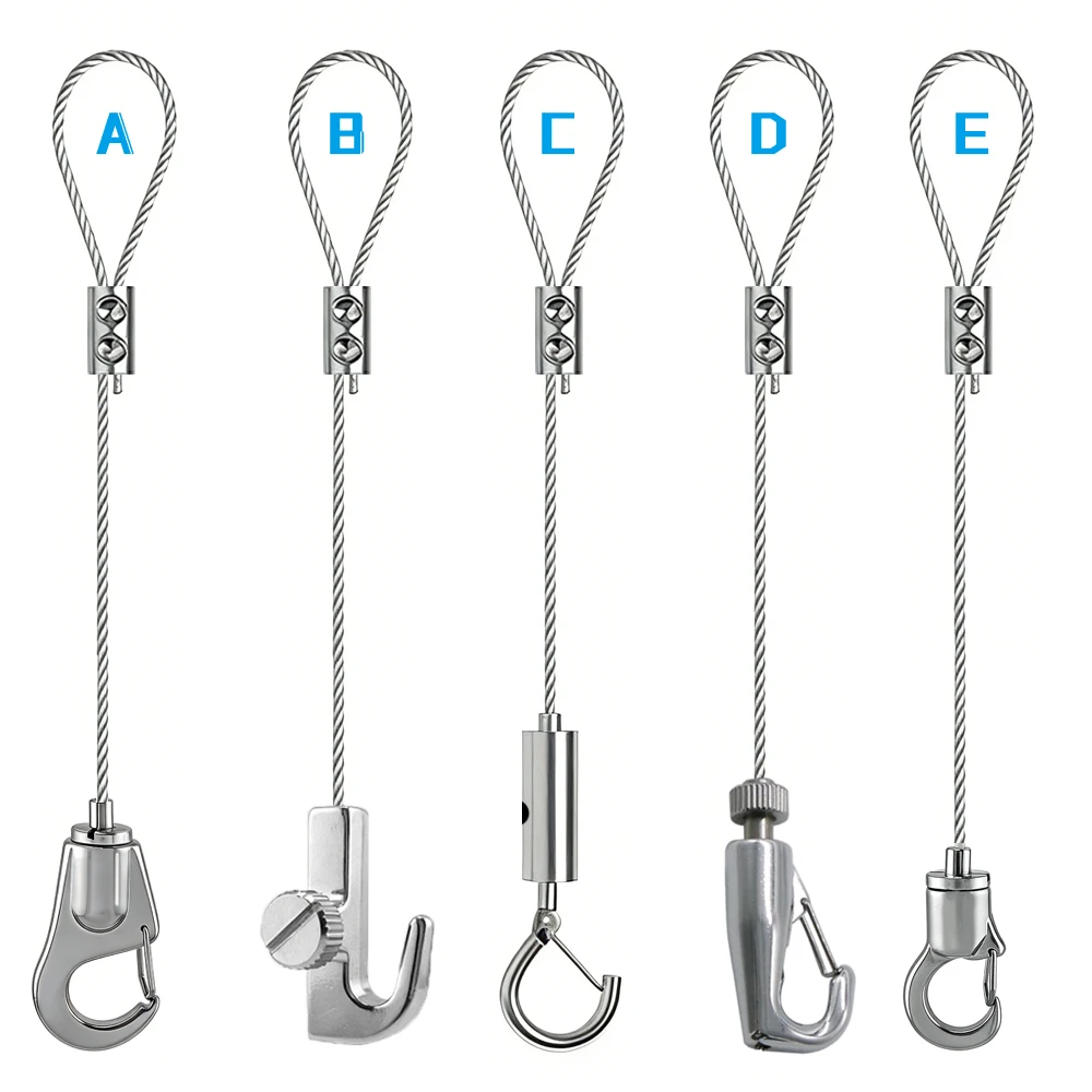 

1PCS Adjustable 1.5mm Stainless Steel Wire Rope Hanging Kit Used for Advertising Board Acrylic Board Suspension Hardware