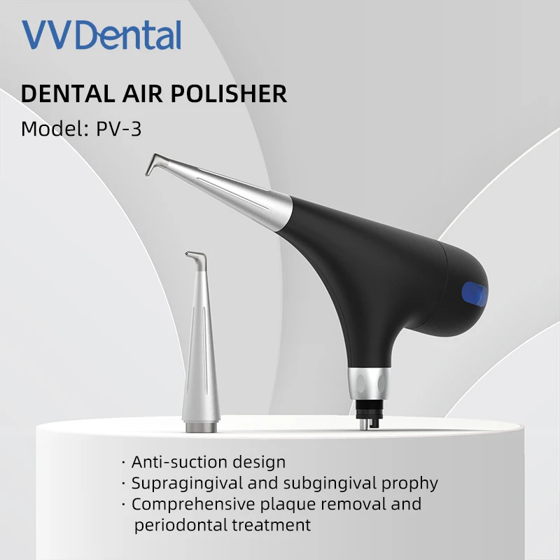 VVDental Air Polisher for Oral Hygiene Cleaning Teeth Whitening Bicarbonate Spray Jet Airflow Prophy Unit Dentistry Sandblaster