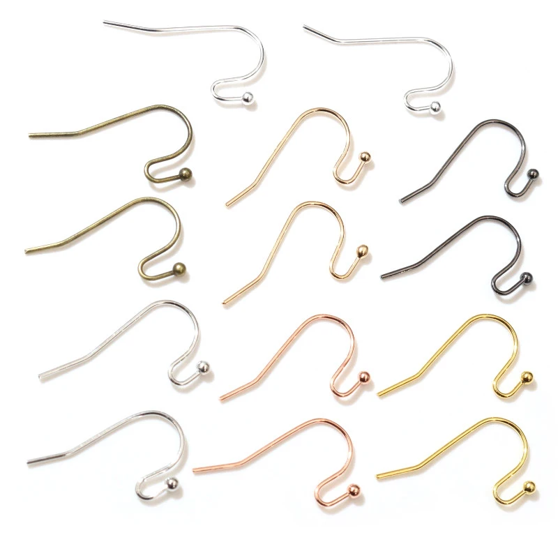 100 sztuk/partia 21x16mm DIY kolczyki ustalenia kolczyki zatrzaski haki armatura DIY tworzenia biżuterii akcesoria mosiądz hak...