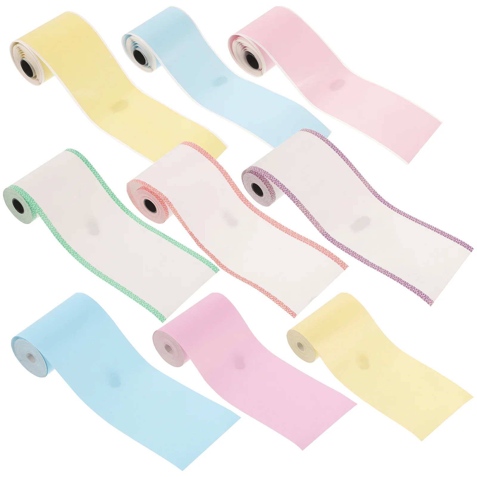 9 Rolls Thermal Paper Printer Sticker Mini Printers Self Adhesive Label Stickers