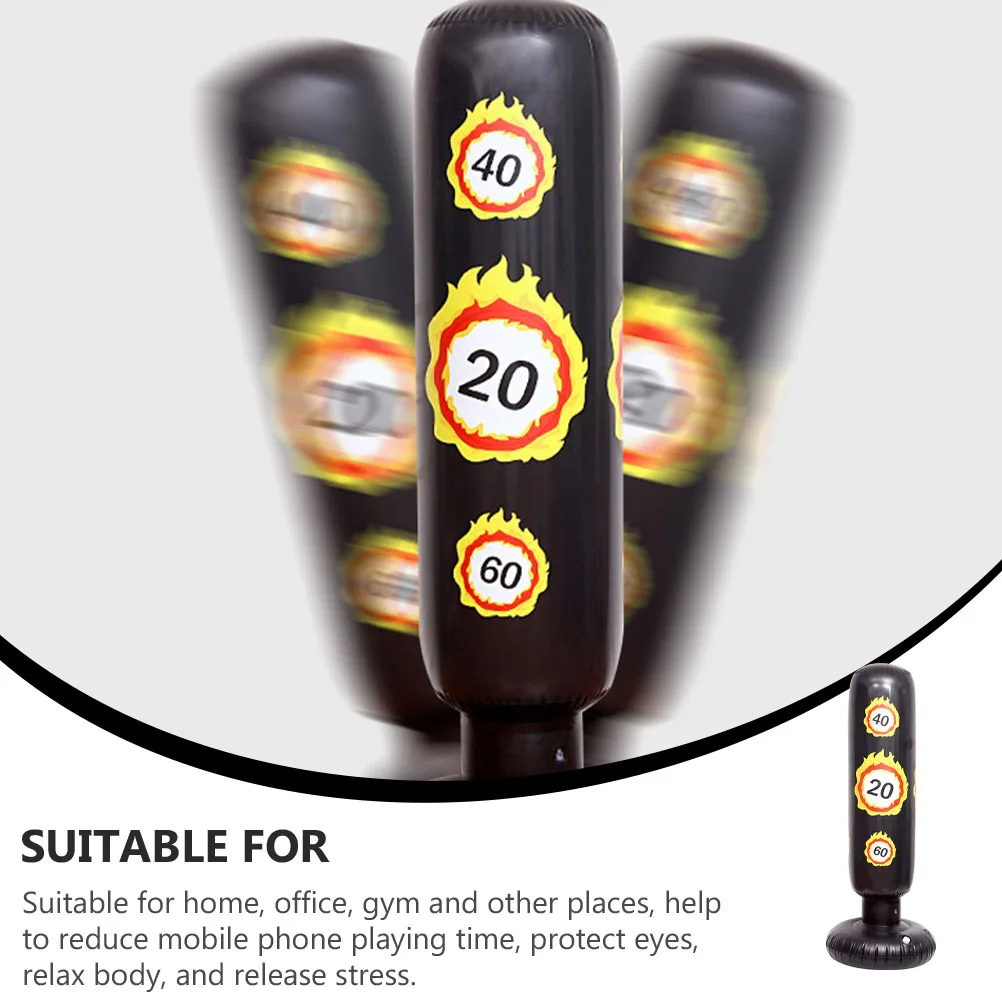 

1pc Inflatable Boxing Column Punching Bag Kids Sandbag Toy Fitness PVC Home Gym Outdoor Use Improve Coordination Agility