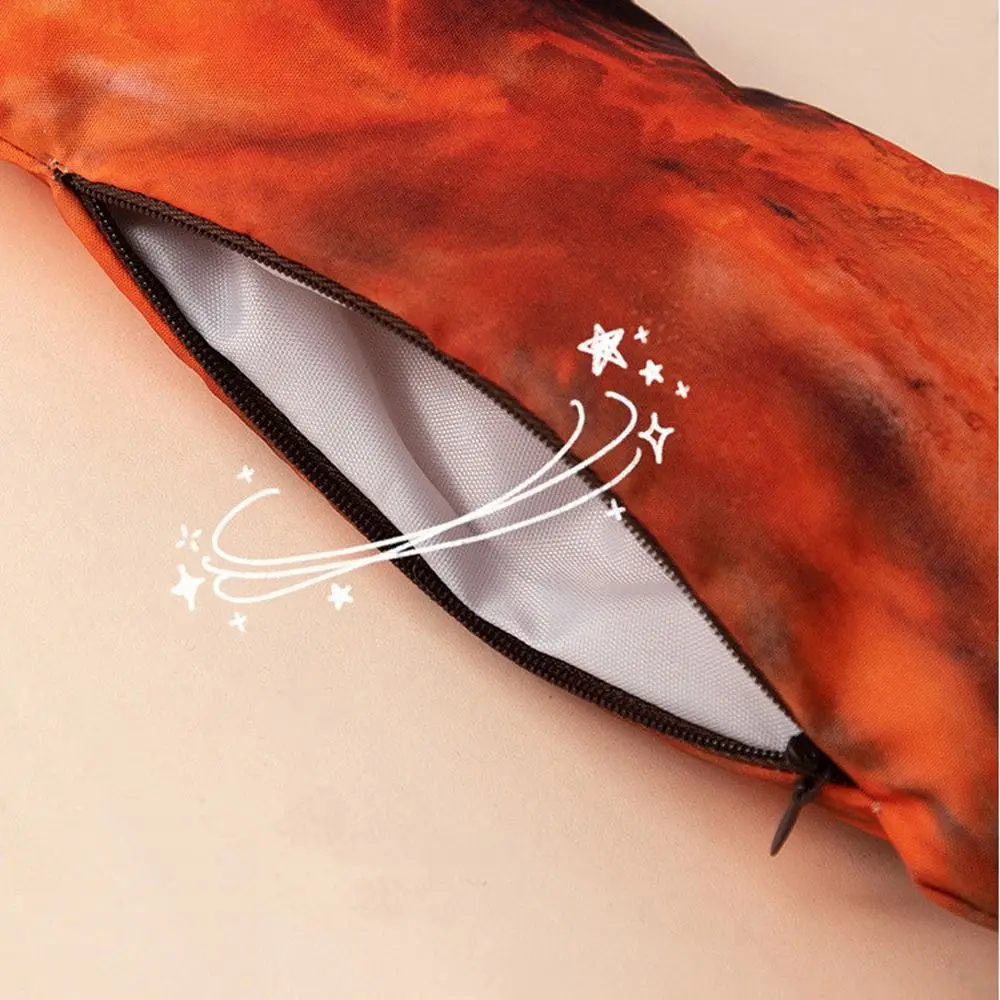 

Pig's Trotters Meat Pencil Case Realistic Simulation Food Fish Shape Pen Bag with Zipper Drumstick Carp Stationery Bag