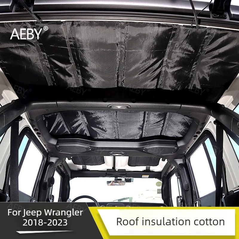 For Jeep Wrangler 2018-2023 roof lining roof insulation,hardtop headliner kit,Car roof insulation cotton,Noise reduction