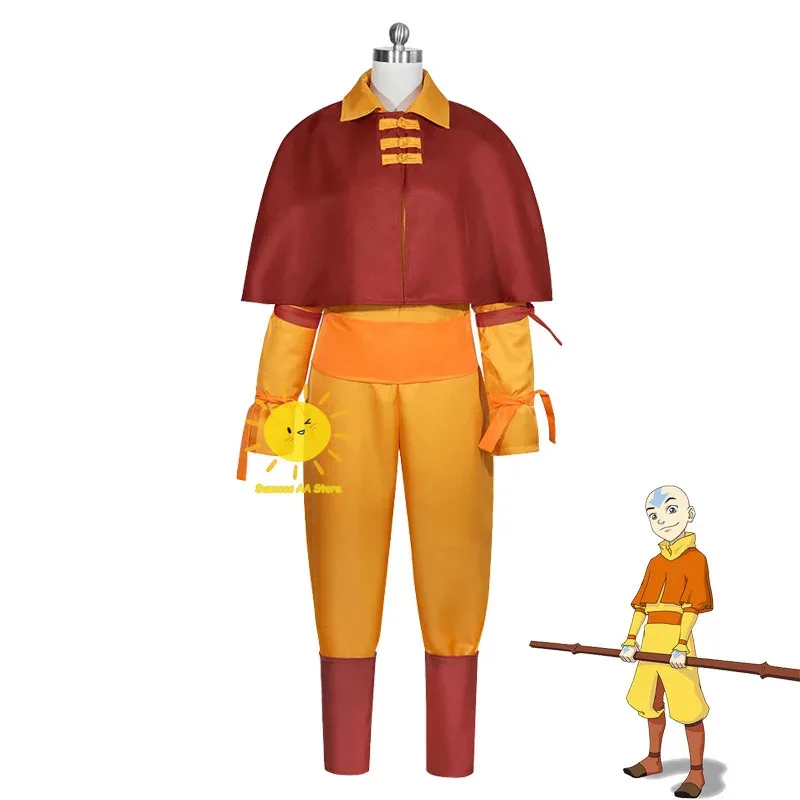 

2025 11 Anime The Legend of Korra Cosplay Costume Avatar Aang Jumpsuit Halloween Carnival Party Cos A