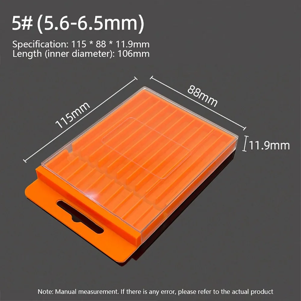 

1Pcs Plastic Drill Bits Storage Box Orange Pull-out Design Tool Parts Storage Case Thickened Hardware Tool Box