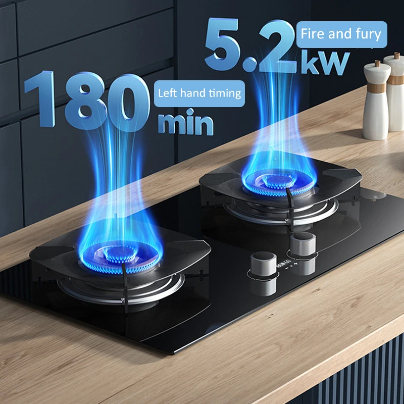 

Household Double Stove Timing Natural Gas Liquefied Gas Detachable Table Embedded Dual Purpose Stove
