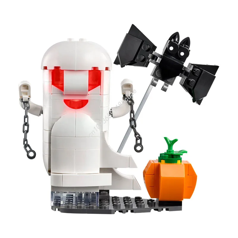 

New Halloween Celebration Series: Luminous Ghost and Jack-o'-lantern Assemble Building Blocks Toys Christmas Decorate Gifts