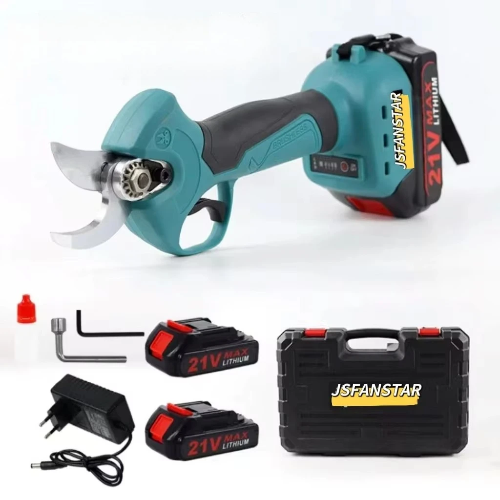 21V Cordless Pruner Lithium Electric Pruning Shear Efficient Fruit Tree Bonsai Pruning Garden Scissors Tree Branches Cutter