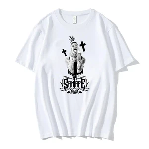 Unisex Santa Fe Klan manga curta camiseta, Hip Hop Rapper, Todo Y Nada Tour Merch, Crewneck Tee, Streetwear moda roupas 10 principais vendas camisa de santa fe - №9