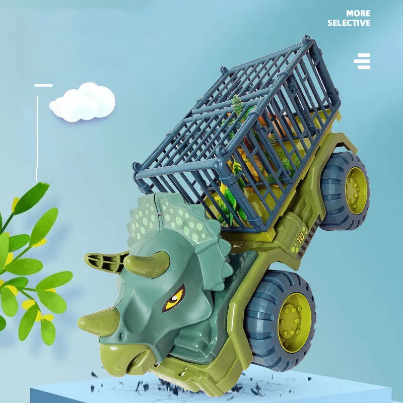 Dinosaur Truck Toys for Kids Boys 3-5,Dinosaur Transport Car Carrier Truck T-Rex Dinosaur Playset for Kids Boys Toddler