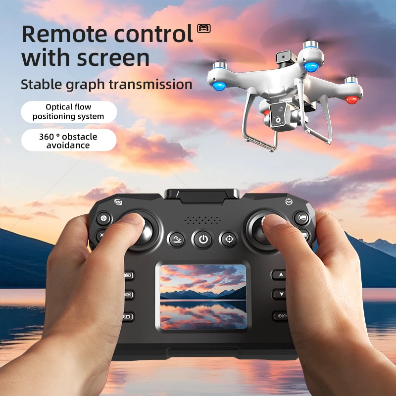 OnePlus KY102 MAX Drone Professional 8K Aerial HD Dual Camera Screen Controlled Brushless Obstacle Avoidance RC Quadcopter Drone
