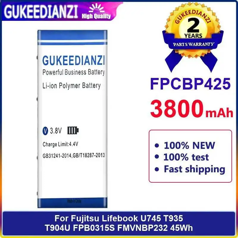 

Laptop Battery High Performance FPCBP425 For Fujitsu Lifebook U745 T935 T904U FPB0315S FMVNBP232 45Wh 3800Mah Safe