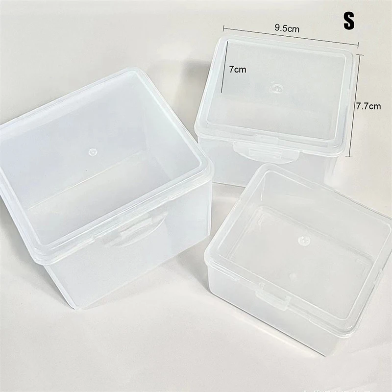 Photocards Storage Box Transparent Stickers Korea Idol Card Holder Desk Storage Organizer Classification Box Stationery