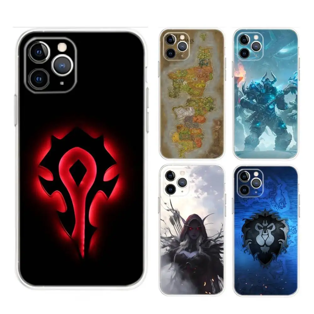 

World Of W-Warcraft Phone Case For iPhone 17,16,15,14,13,12,Mini,11,Pro,Max,Plus,Air,X,XR,XS,8,SE,2020, Transparent Cover
