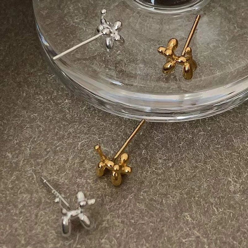 Mini Tier Ohrringe für Frauen kreative niedliche Cartoon Hund Ohrringe Gold Silber Farbe Ohr stecker